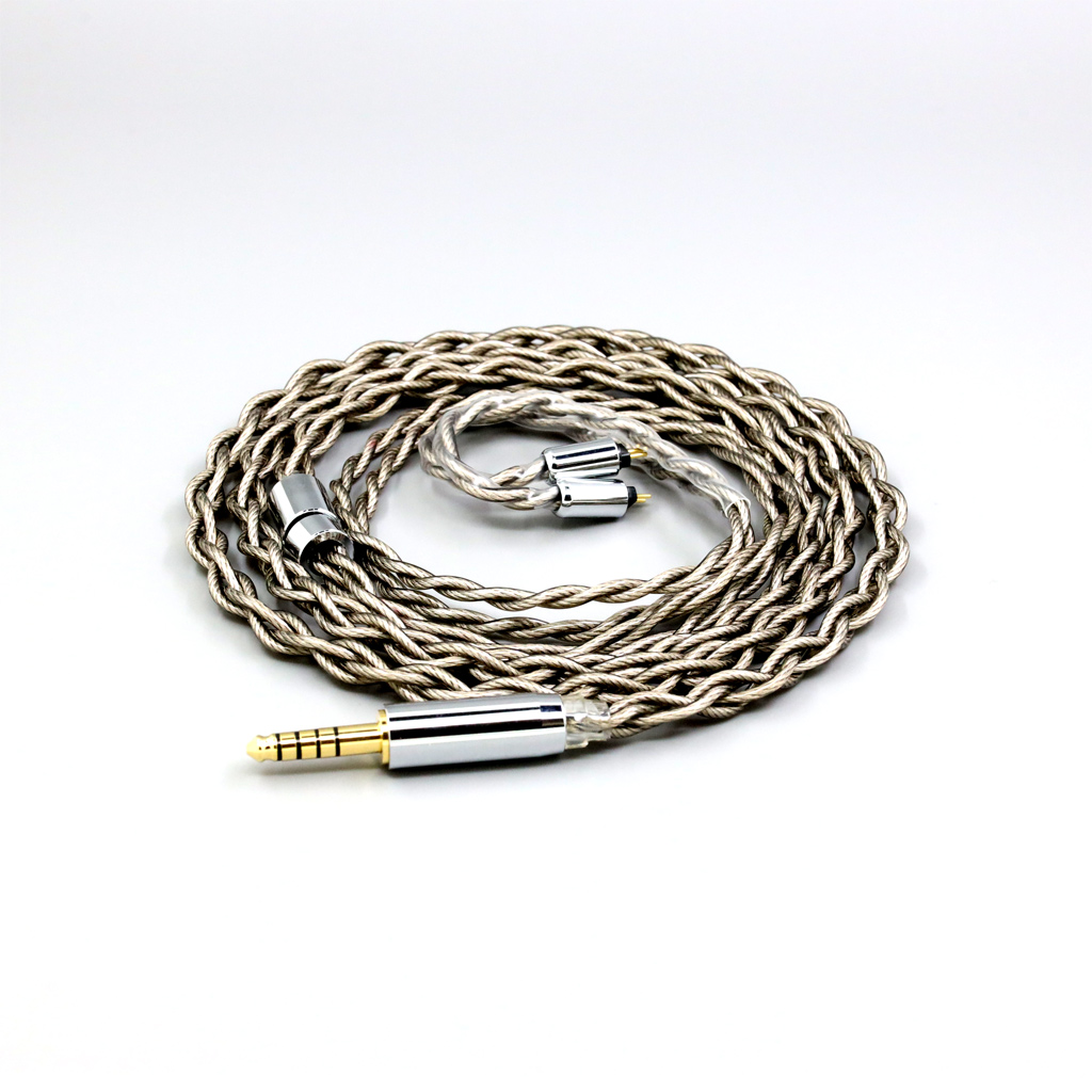 99% Pure Silver + Graphene Silver Plated Shield Earphone Cable For MoonDrop METEOR HARMON RAYS ILLUSTRIOUS Simgot Ea1000 EW200 EA500 EW10