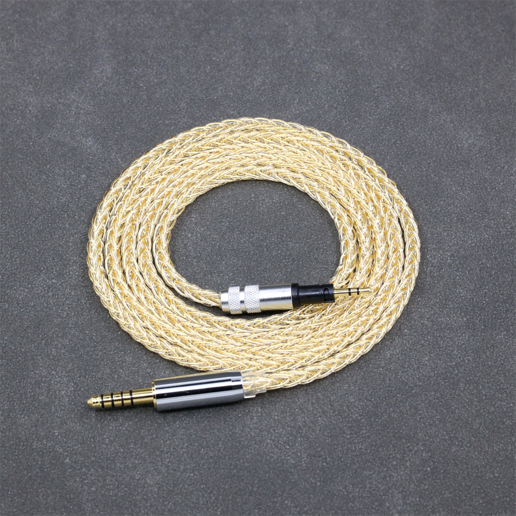 8 Core 99% 7n Pure Silver 24k Gold Plated Earphone Cable For Sennheiser Momentum 1.0 2.0 Earphone Headset Headphone