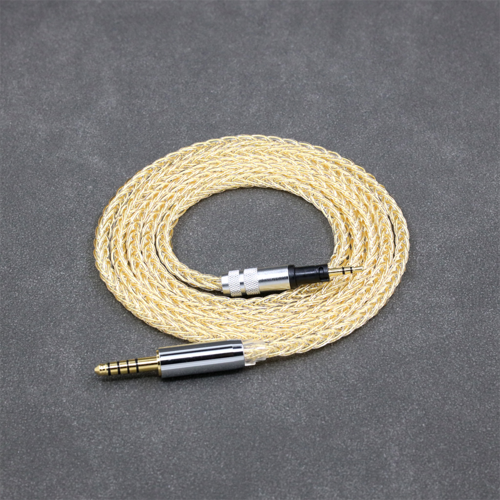 8 Core 99% 7n Pure Silver 24k Gold Plated Earphone Cable For Sennheiser Momentum 1.0 2.0 Earphone Headset Headphone