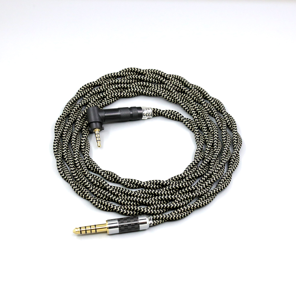 2 Core 2.8mm Litz OFC Earphone Shield Braided Sleeve Cable For Fostex T50RP 50TH Anniversary RP Stereo Headphone