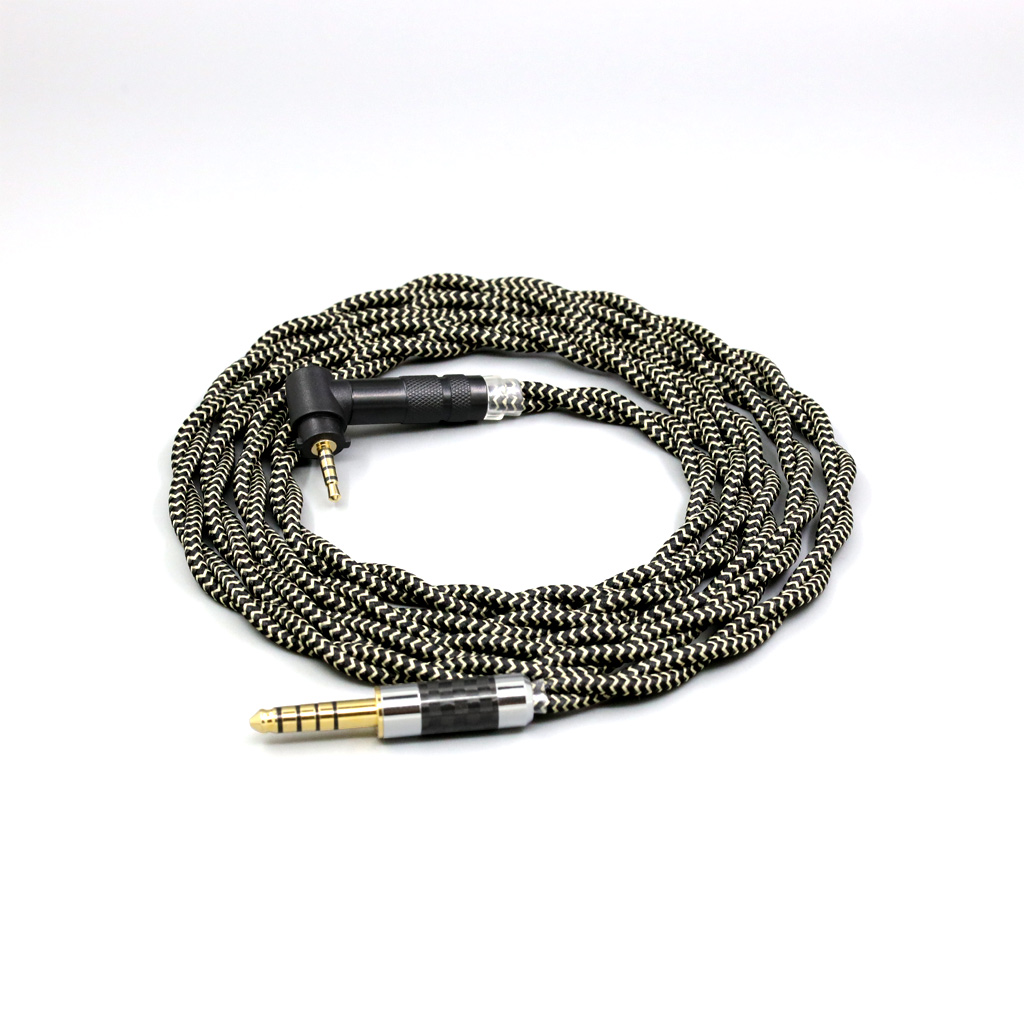 2 Core 2.8mm Litz OFC Earphone Shield Braided Sleeve Cable For Fostex T50RP 50TH Anniversary RP Stereo Headphone