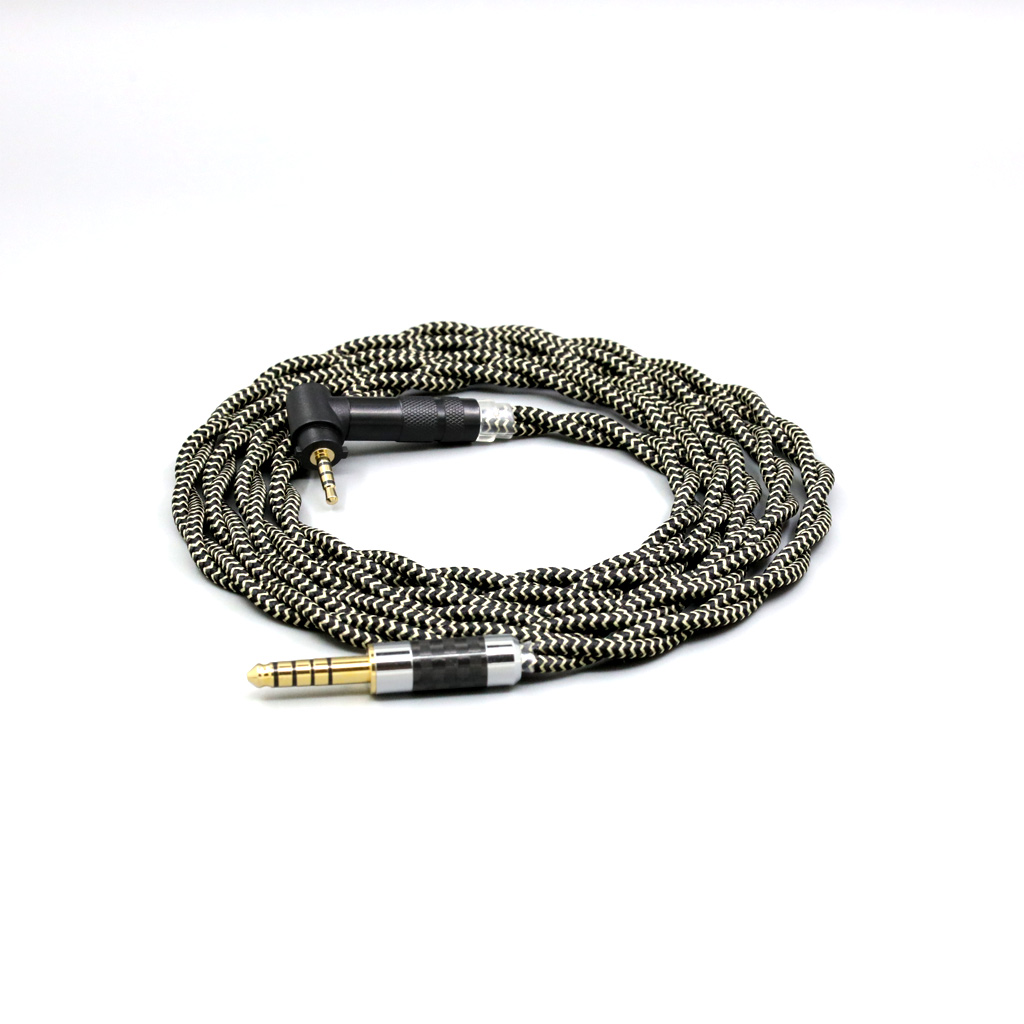2 Core 2.8mm Litz OFC Earphone Shield Braided Sleeve Cable For Fostex T50RP 50TH Anniversary RP Stereo Headphone