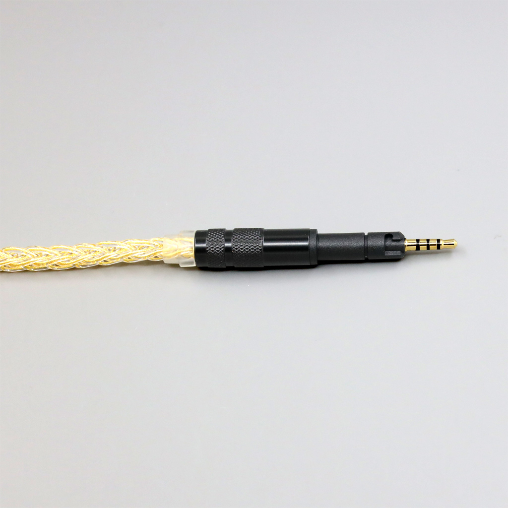 8 Core 99% 7n Pure Silver 24k Gold Plated Earphone Cable For Neumann ndh 20 30 ndh-20 ndh-30 NDH20 NDH30 headphone