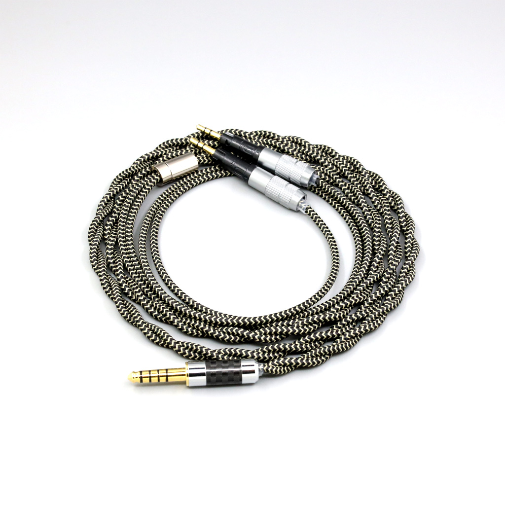 2 Core 2.8mm Litz OFC Earphone Shield Braided Sleeve Cable For Audio-Technica ATH-R70X Headphone Headset