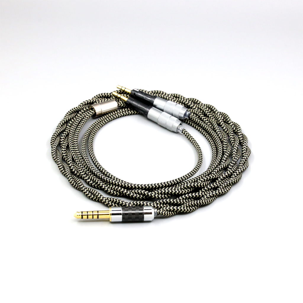 2 Core 2.8mm Litz OFC Earphone Shield Braided Sleeve Cable For Audio-Technica ATH-R70X Headphone Headset