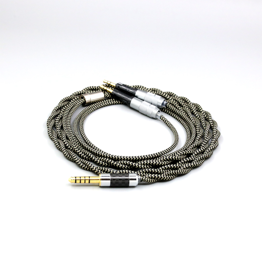 2 Core 2.8mm Litz OFC Earphone Shield Braided Sleeve Cable For Audio-Technica ATH-R70X Headphone Headset