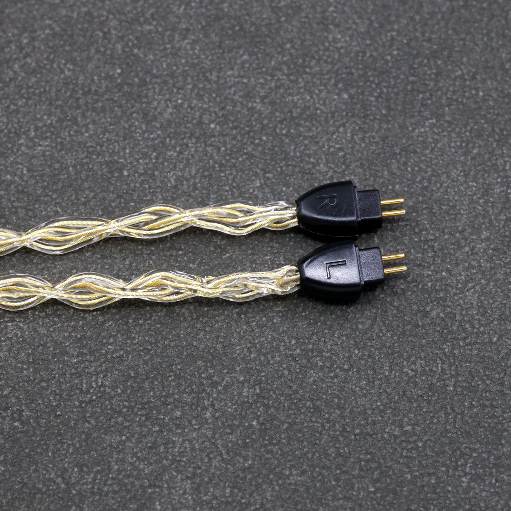 8 Core 99% 7n Pure Silver 24k Gold Plated Earphone Cable For HiFiMan RE2000 Topology Diaphragm Dynamic Driver