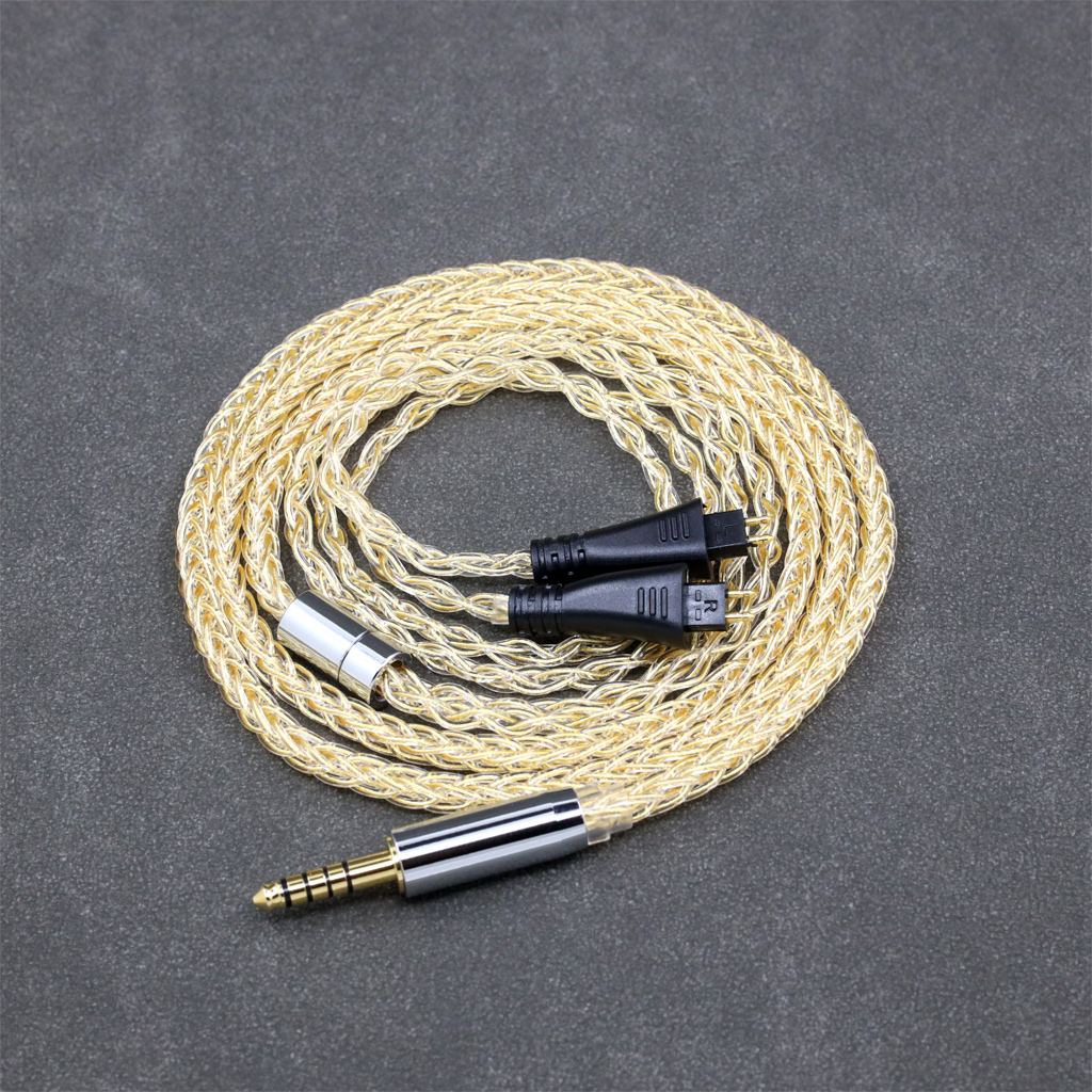 8 Core 99% 7n Pure Silver 24k Gold Plated Earphone Cable For FOSTEX TH900 MKII MK2 TH-909 TR-X00 TH-600 Headphone