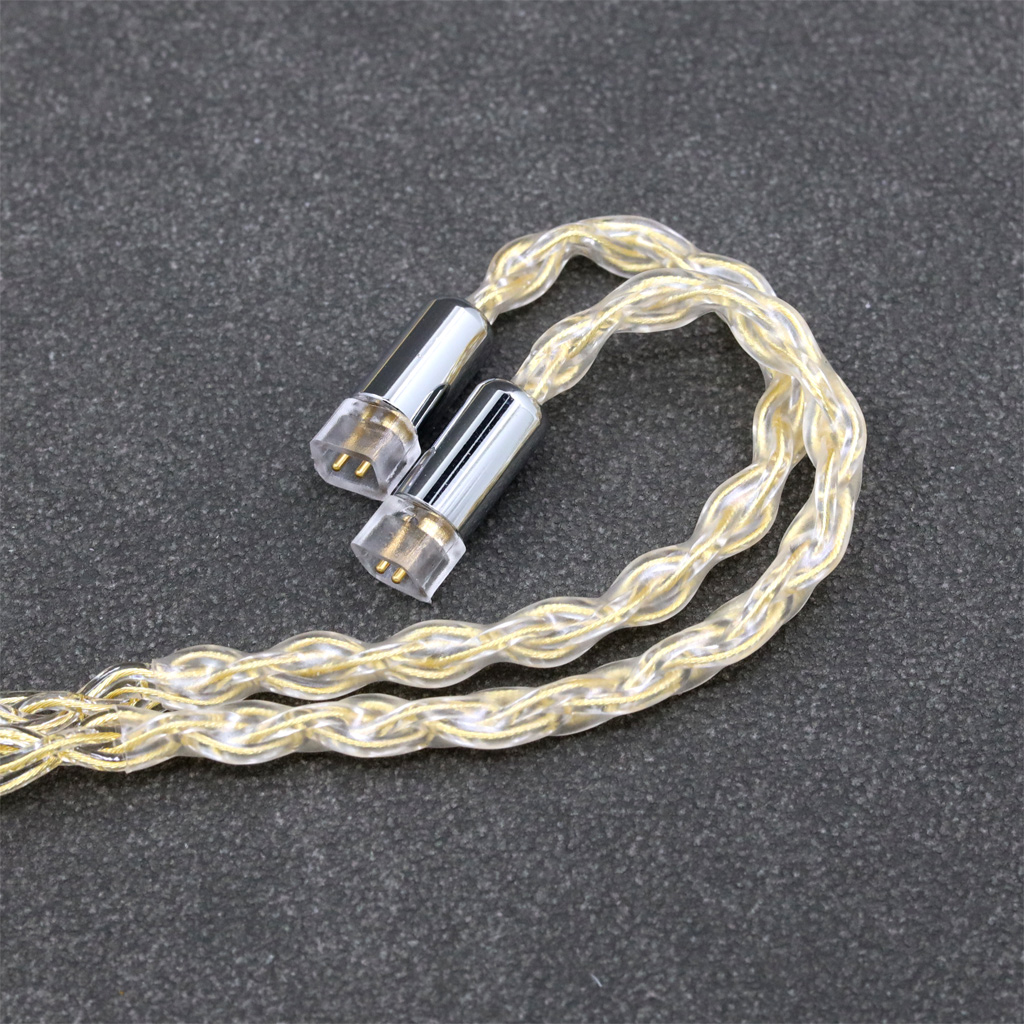 8 Core 99% 7n Pure Silver 24k Gold Plated Earphone Cable For UE11 UE18 pro QDC Gemini Gemini-S Anole V3-C V3-S V6-C