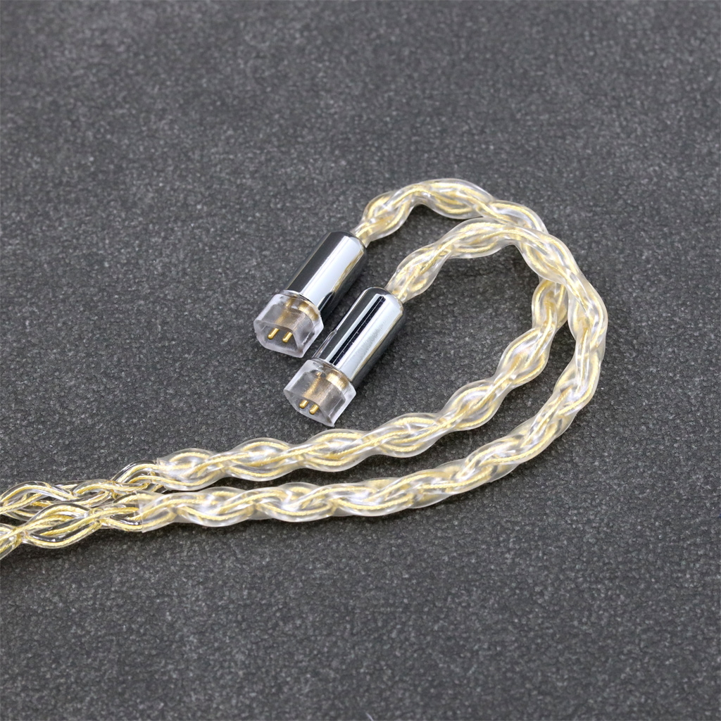 8 Core 99% 7n Pure Silver 24k Gold Plated Earphone Cable For UE11 UE18 pro QDC Gemini Gemini-S Anole V3-C V3-S V6-C