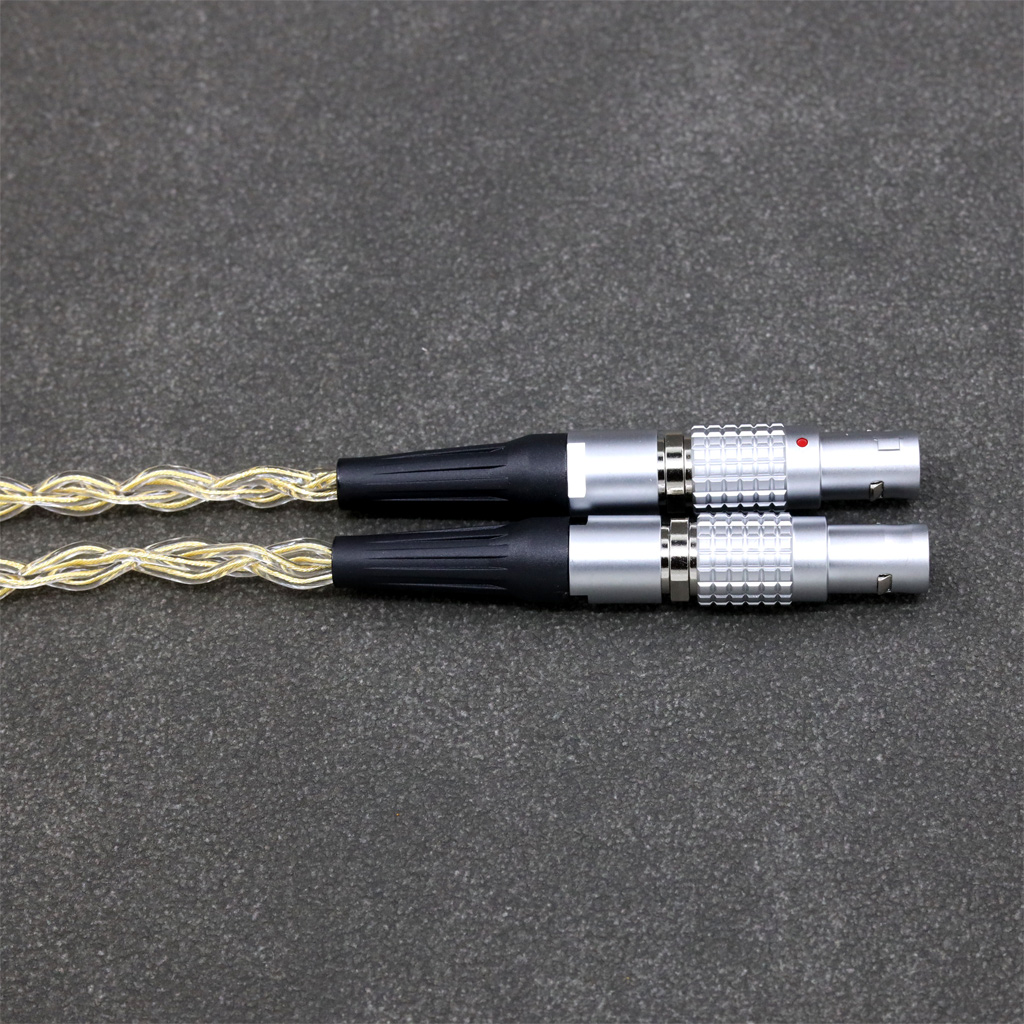 8 Core 99% 7n Pure Silver 24k Gold Plated Earphone Cable For Focal Utopia Fidelity Circumaural Headphone