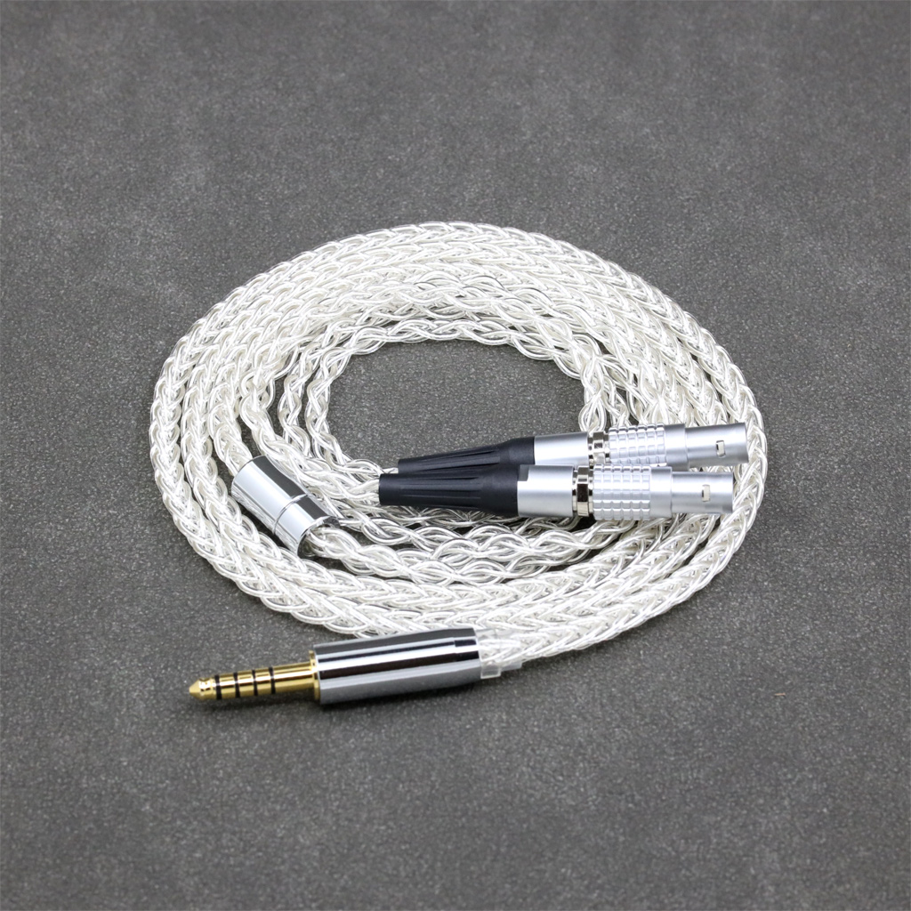 8 Core 99% 7n Pure Silver Palladium Earphone Cable For Focal Utopia Fidelity Circumaural Headphone