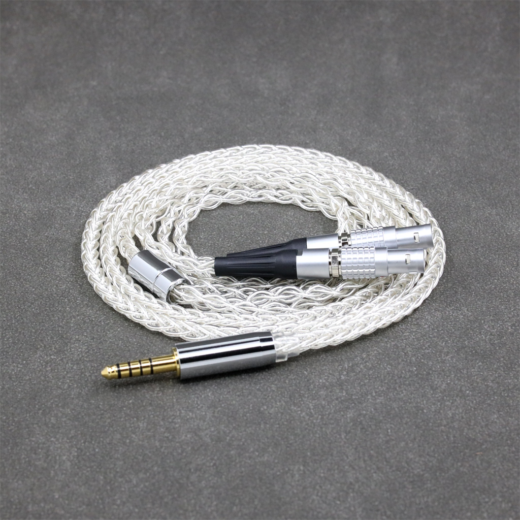 8 Core 99% 7n Pure Silver Palladium Earphone Cable For Focal Utopia Fidelity Circumaural Headphone