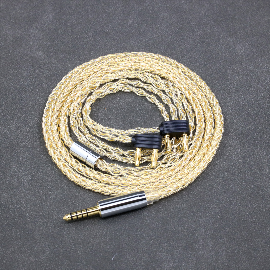 8 Core 99% 7n Pure Silver 24k Gold Plated Earphone Cable For Austrian 800s ud701 The Composer Headphone