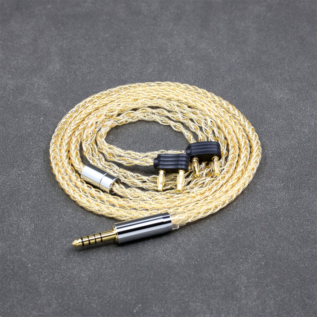 8 Core 99% 7n Pure Silver 24k Gold Plated Earphone Cable For Austrian 800s ud701 The Composer Headphone