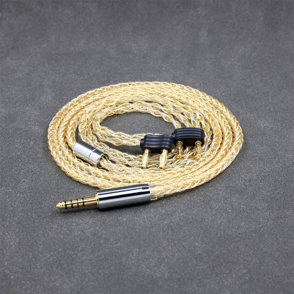 8 Core 99% 7n Pure Silver 24k Gold Plated Earphone Cable For Austrian 800s ud701 The Composer Headphone