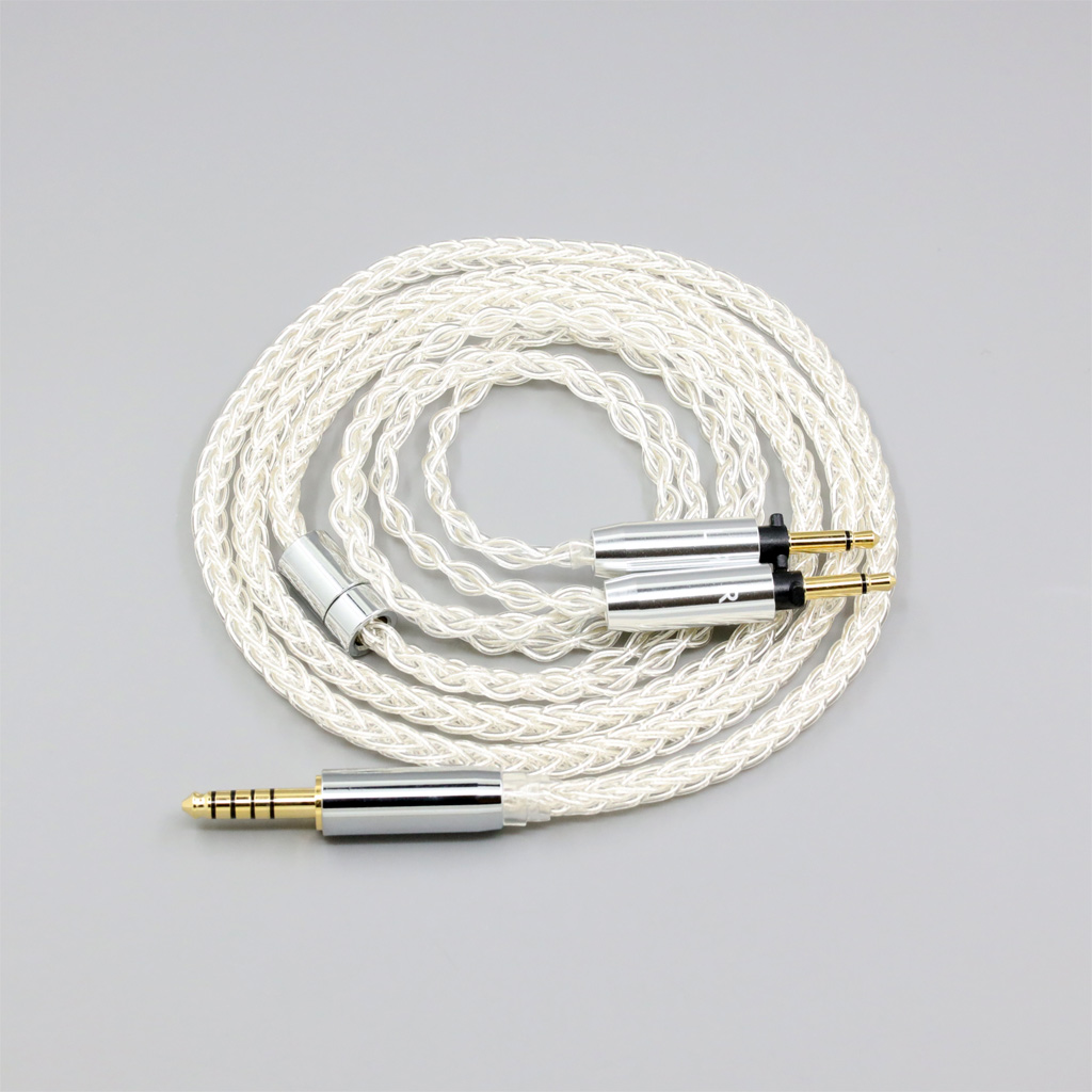 99% Pure Silver 8 Core Headphone Cable For Final Audio SONOROUS IV VI VIII X D8000 Design Pando Hope vi 1:1