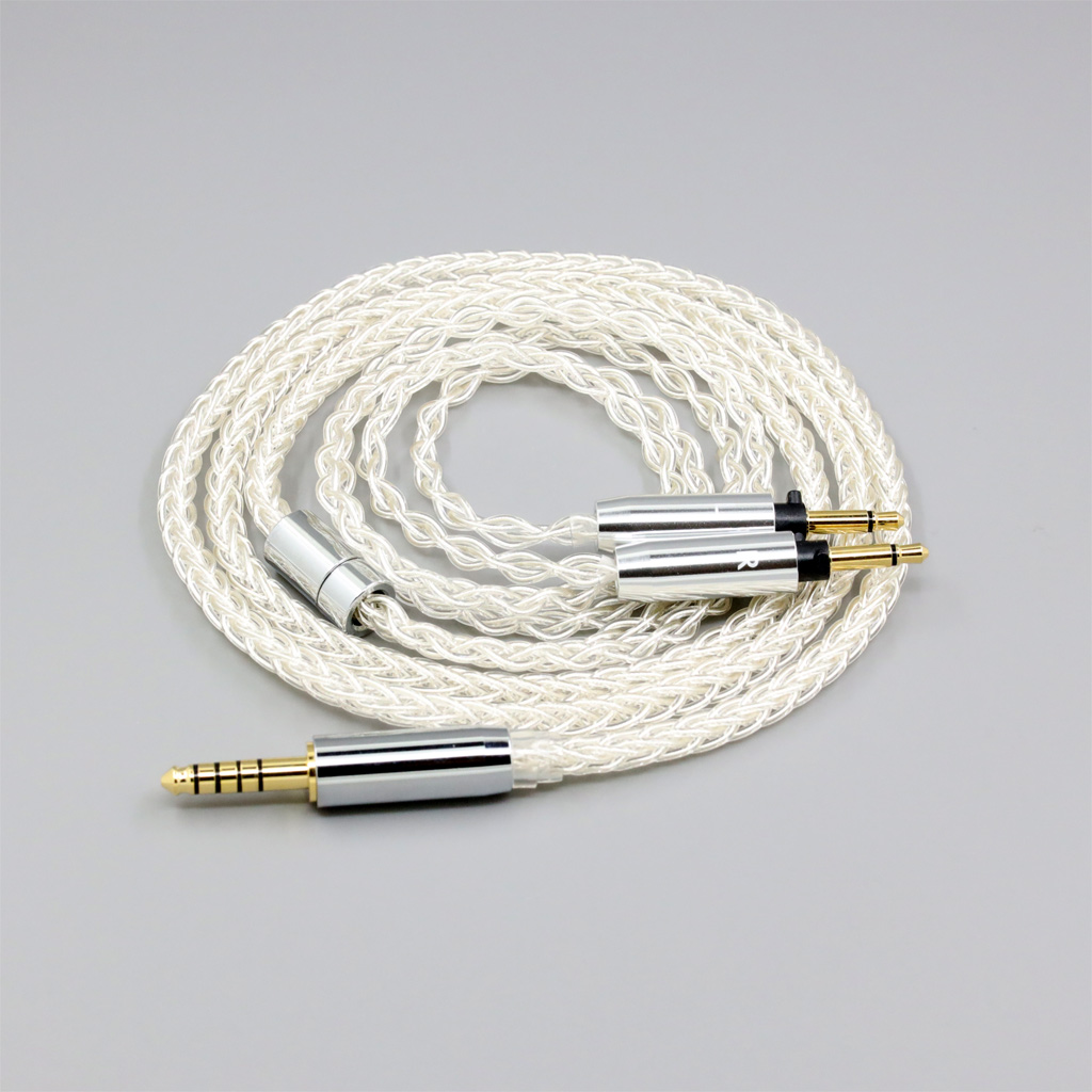 99% Pure Silver 8 Core Headphone Cable For Final Audio SONOROUS IV VI VIII X D8000 Design Pando Hope vi 1:1