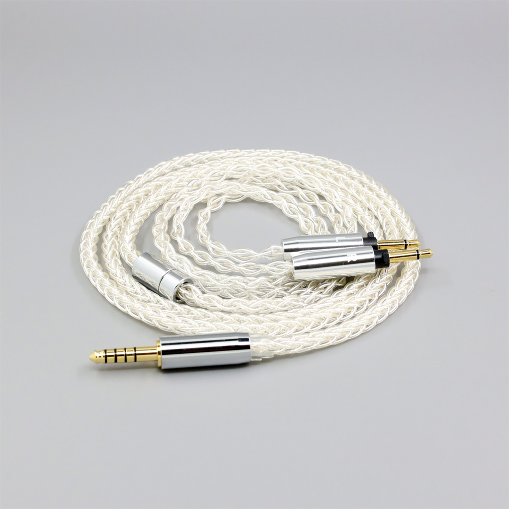 99% Pure Silver 8 Core Headphone Cable For Final Audio SONOROUS IV VI VIII X D8000 Design Pando Hope vi 1:1