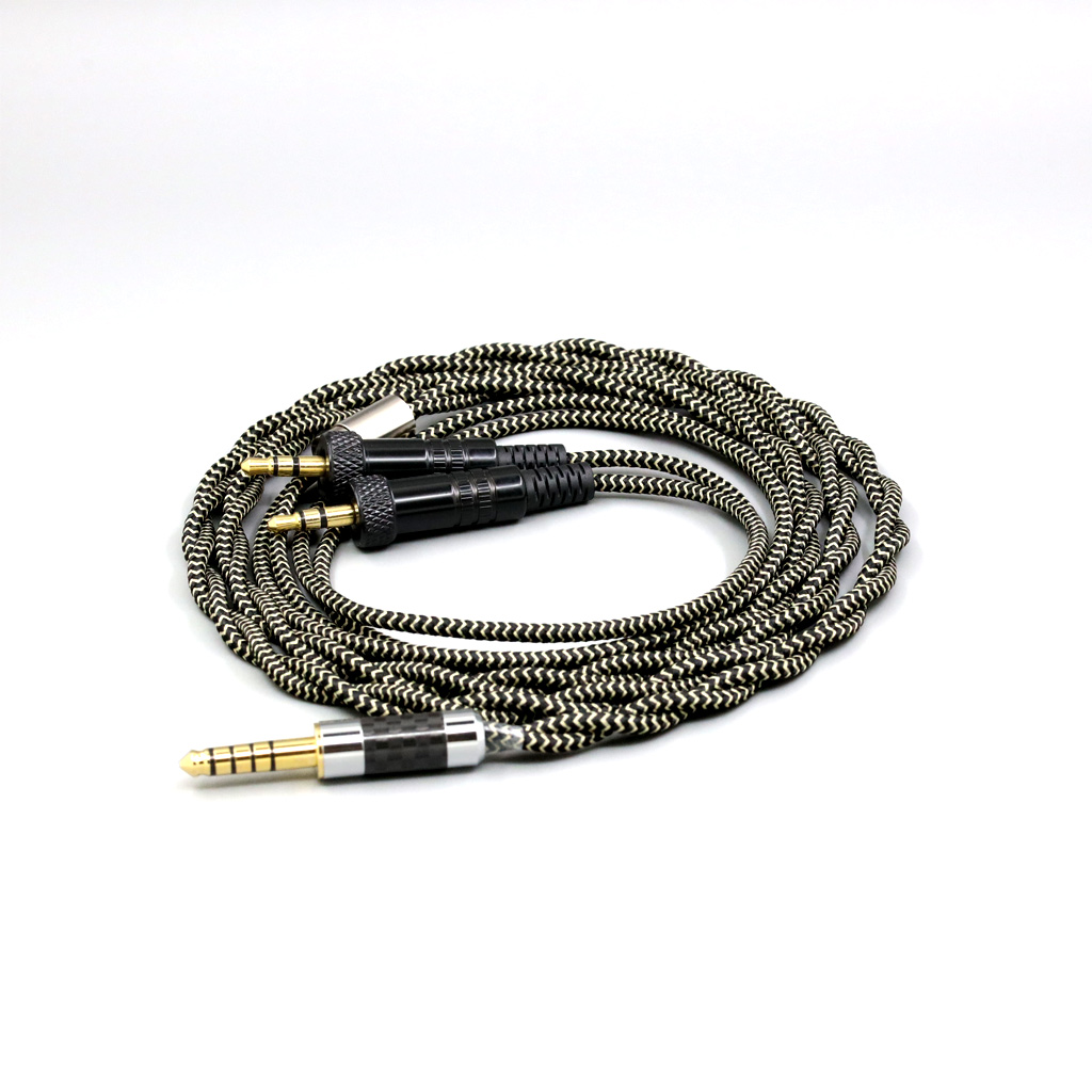 2 Core 2.8mm Litz OFC Earphone Shield Braided Sleeve Cable For Sony MDR-Z1R MDR-Z7 MDR-Z7M2 With Screw To Fix Headphone
