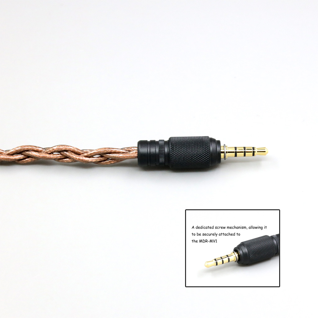 99% 24k Gold 7n Pure Silver Earphone Cable For Sony MDR-M1 MDR-MV1 MDR-M1ST Headphones