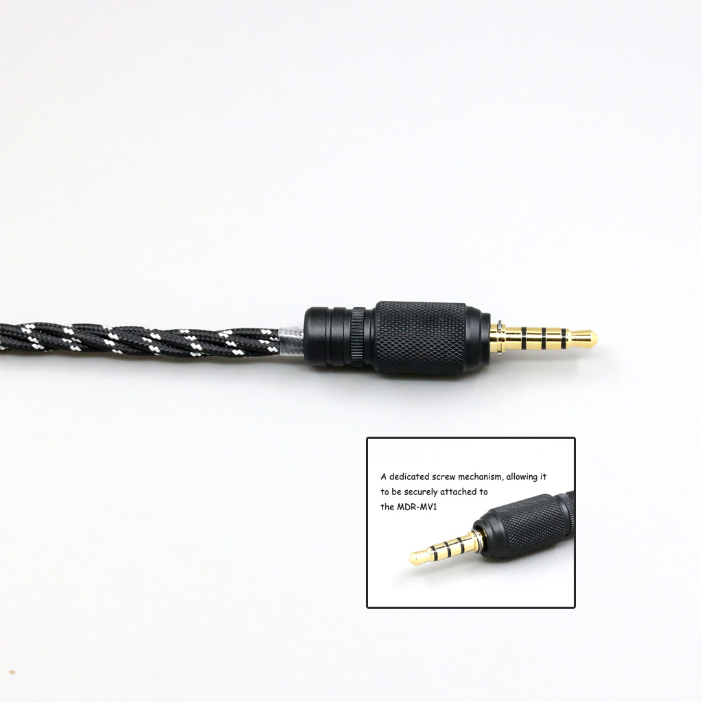OCC Mixed OFC Twisting Nylon Earphone Cable For Sony MDR-M1 MDR-MV1 MDR-M1ST Headphones