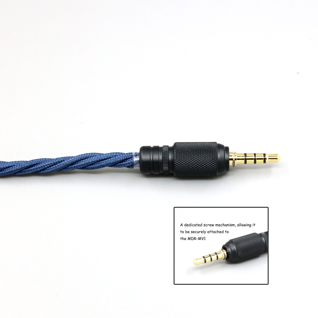 99% Pure Silver OCC Graphene Alloy Full Sleeved Earphone Cable For Sony MDR-M1 MDR-MV1 MDR-M1ST Headphones