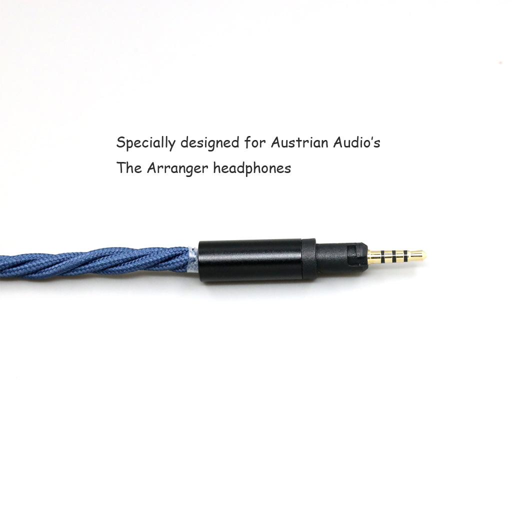 99% Pure Silver OCC Graphene Alloy Full Sleeved Earphone Cable For Austrian Audio&rsquo;s The Arranger headphones