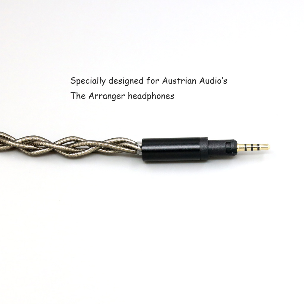 99% Pure Silver Palladium + Graphene Gold Earphone Cable For Austrian Audio&rsquo;s The Arranger headphones