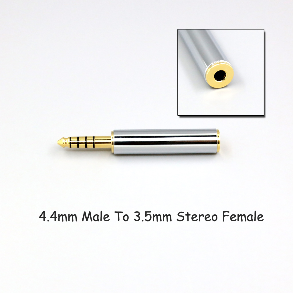 CNC High gloss Electroplated 4.4mm 3.5mm 2.5mm XLR 4pin 6.35mm Male To Female Converter Adapter Cable Resistance 0Ω to 300Ω