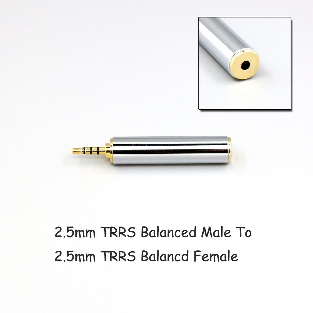 CNC High gloss Electroplated 4.4mm 3.5mm 2.5mm XLR 4pin 6.35mm Male To Female Converter Adapter Cable Resistance 0Ω to 300Ω