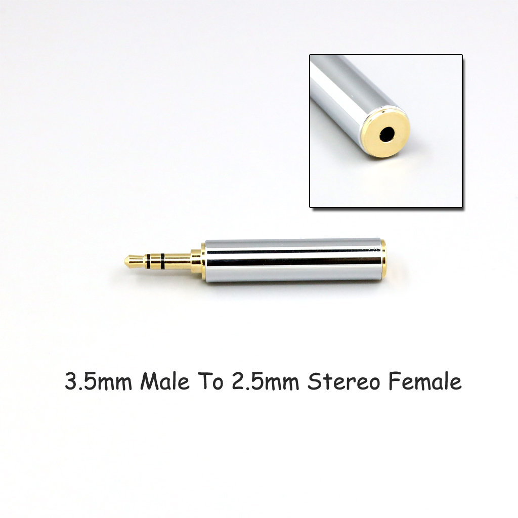 CNC High gloss Electroplated 4.4mm 3.5mm 2.5mm XLR 4pin 6.35mm Male To Female Converter Adapter Cable Resistance 0Ω to 300Ω
