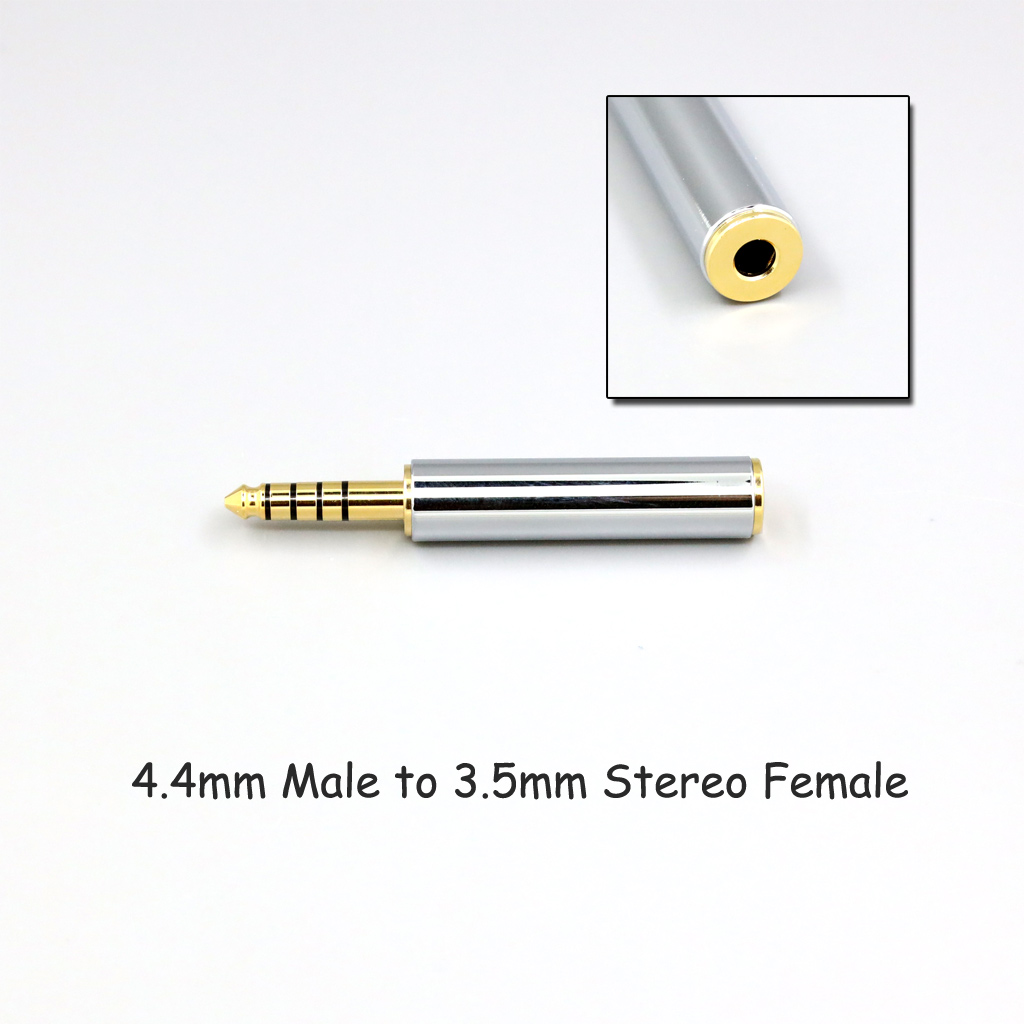CNC High gloss Electroplated 4.4mm 3.5mm 2.5mm XLR 4pin 6.35mm Male To Female Converter Adapter Cable Resistance 0Ω to 300Ω