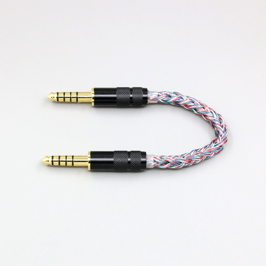 4.4mm Balanced Male to 4.4mm Balanced Male Audio Adapter 16 Core Silver OCC OFC Mixed Braided Cable