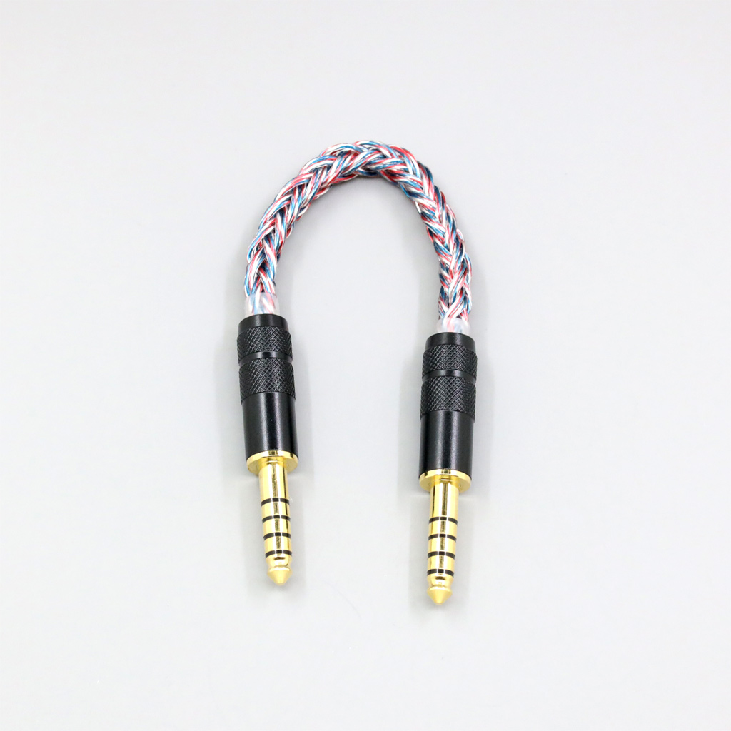 4.4mm Balanced Male to 4.4mm Balanced Male Audio Adapter 16 Core Silver OCC OFC Mixed Braided Cable