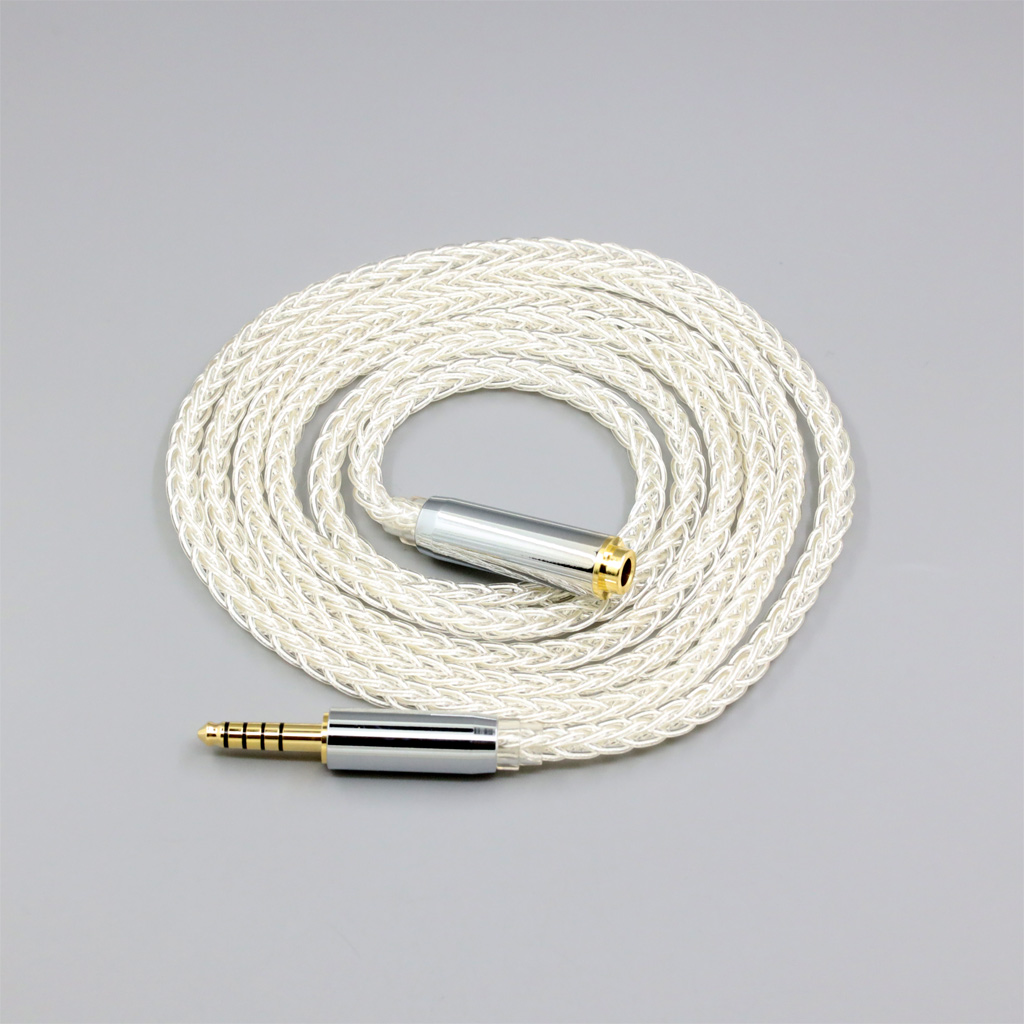 8 Core 99% 7n Pure Silver Palladium Earphone Headphone Cable For 4.4mm Male To 4.4mm Female