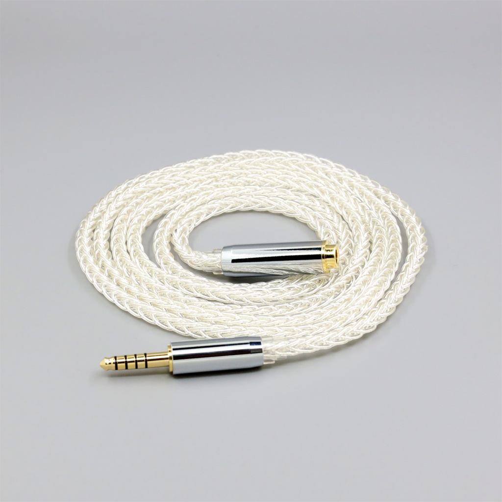 8 Core 99% 7n Pure Silver Palladium Earphone Headphone Cable For 4.4mm Male To 4.4mm Female