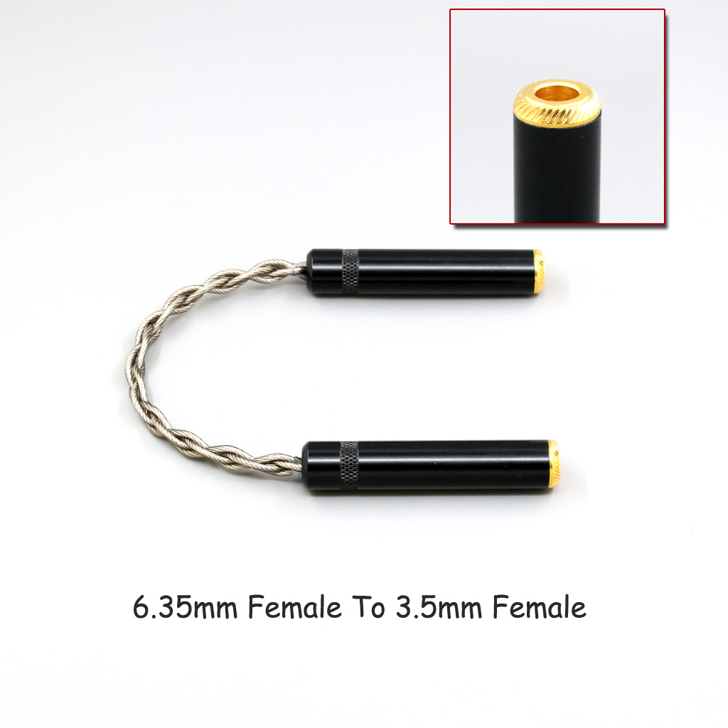 99% Pure Silver + Graphene Silver Plated Shield Earphone Cable For 4.4mm 3.5mm 2.5mm XLR 6.35mm Male to Female Adapter