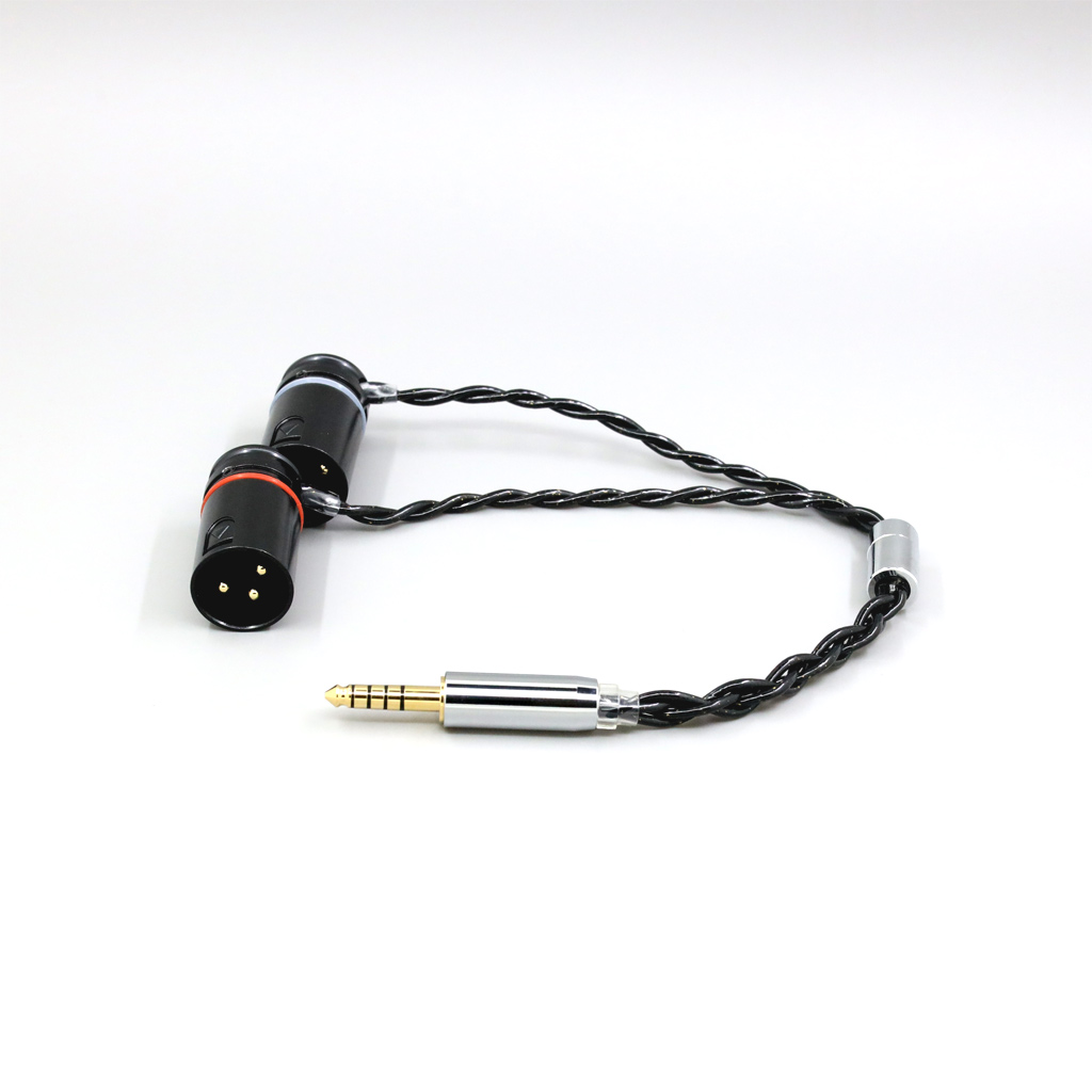 99% Pure Silver Palladium Floating Gold Cable For 4.4mm Male To Dual XLR 3 Pole L Shape Angle DAC To Aune N7 amplifier