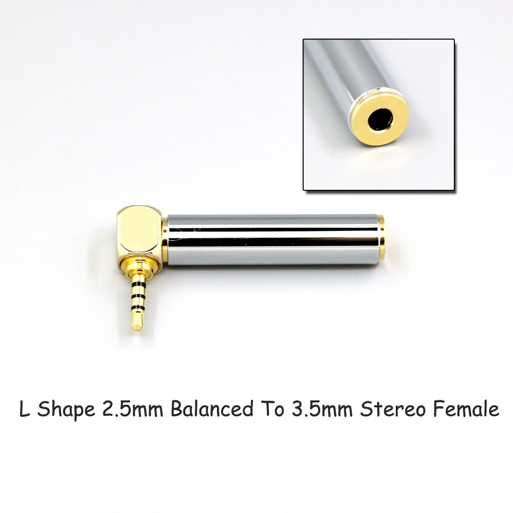 CNC High gloss Electroplated 4.4mm 3.5mm 2.5mm XLR 4pin 6.35mm Male To Female Converter Adapter Cable Resistance 0Ω to 300Ω