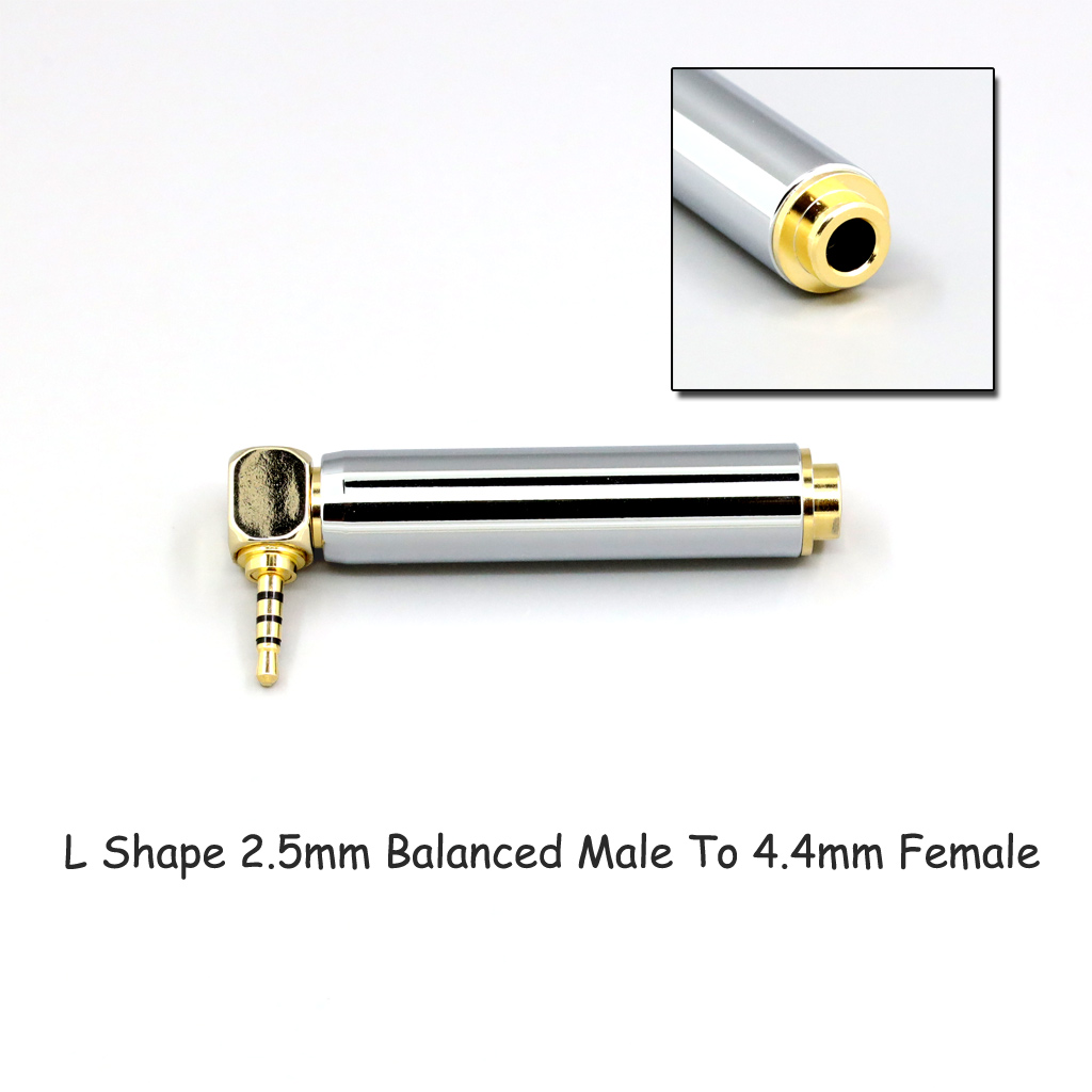 CNC High gloss Electroplated 4.4mm 3.5mm 2.5mm XLR 4pin 6.35mm Male To Female Converter Adapter Cable Resistance 0Ω to 300Ω