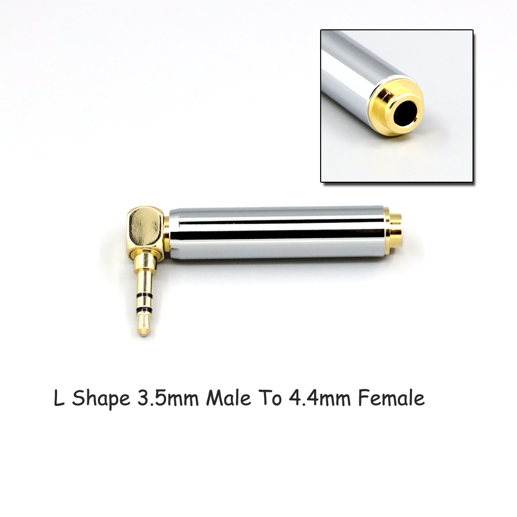 CNC High gloss Electroplated 4.4mm 3.5mm 2.5mm XLR 4pin 6.35mm Male To Female Converter Adapter Cable Resistance 0Ω to 300Ω