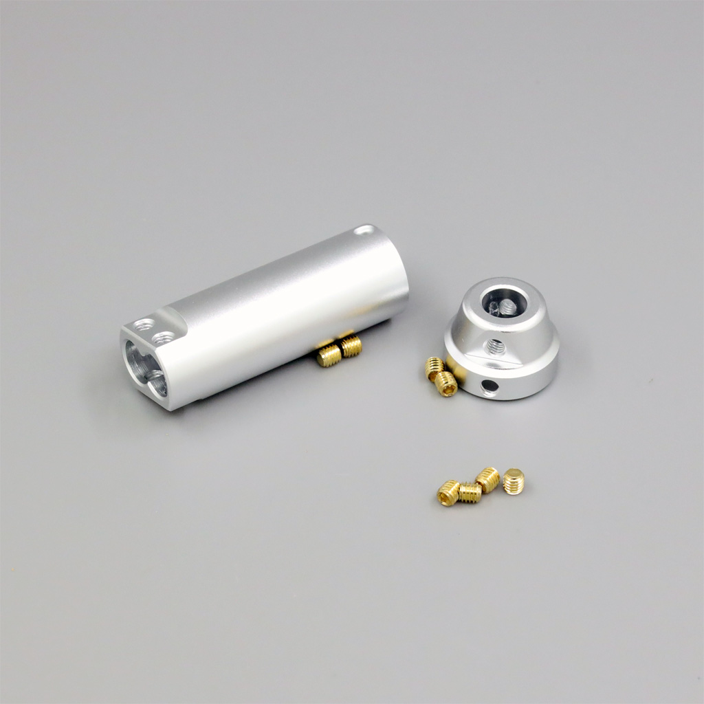 Aluminum cable splitter with 6mm diameter wire holes suitable for customized repaired audio cables
