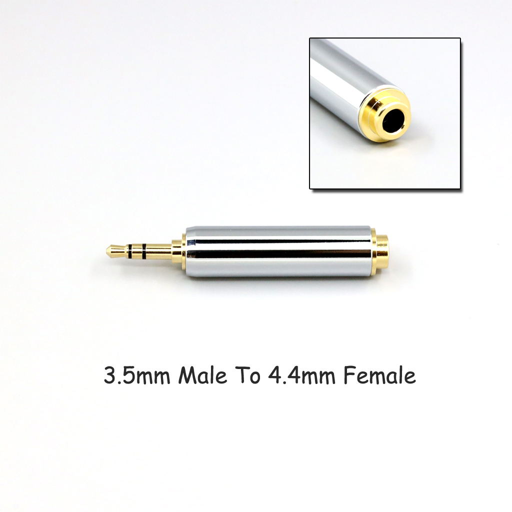 CNC High gloss Electroplated 4.4mm 3.5mm 2.5mm XLR 4pin 6.35mm Male To Female Converter Adapter Cable Resistance 0Ω to 300Ω