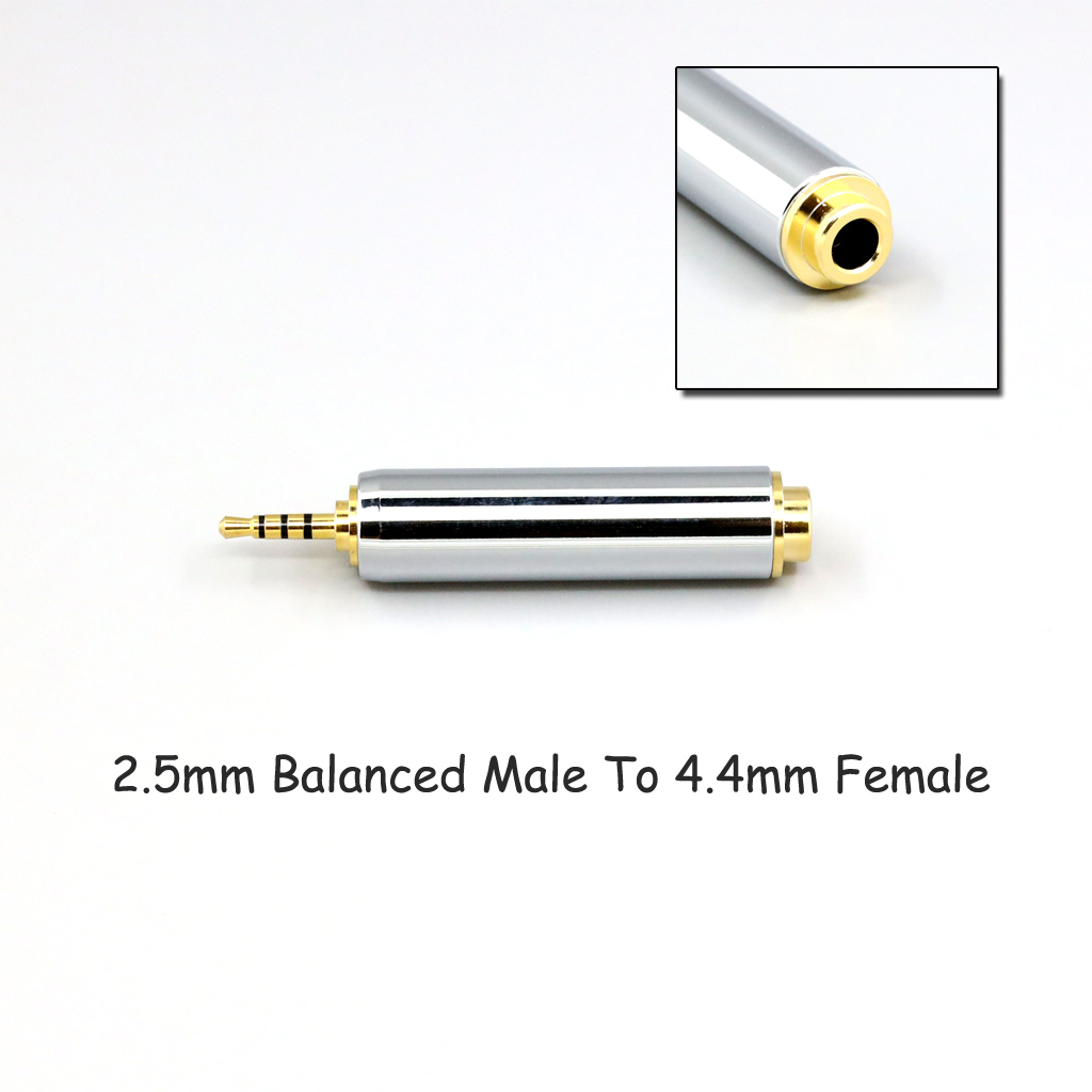 CNC High gloss Electroplated 4.4mm 3.5mm 2.5mm XLR 4pin 6.35mm Male To Female Converter Adapter Cable Resistance 0Ω to 300Ω