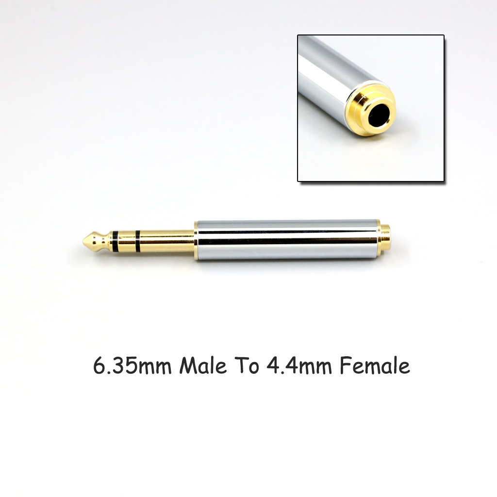 CNC High gloss Electroplated 4.4mm 3.5mm 2.5mm XLR 4pin 6.35mm Male To Female Converter Adapter Cable Resistance 0Ω to 300Ω