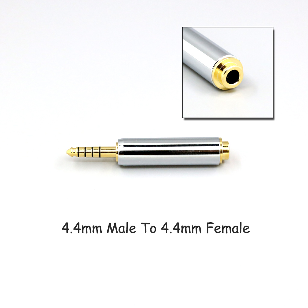 CNC High gloss Electroplated 4.4mm 3.5mm 2.5mm XLR 4pin 6.35mm Male To Female Converter Adapter Cable Resistance 0Ω to 300Ω