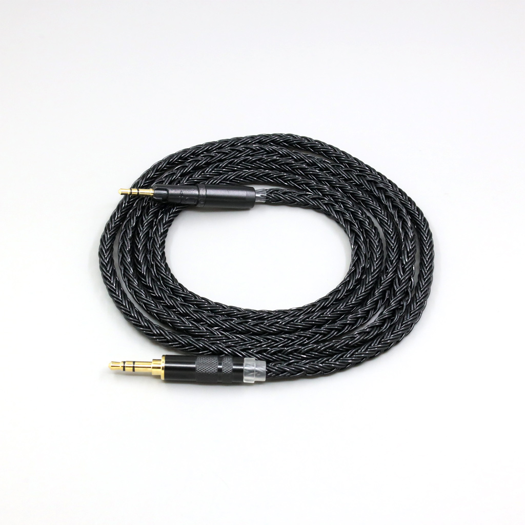 16 Core Black Braided Earphone Cable For Audio Technica ATH-M50x ATH-M40x ATH-M70x ATH-M60x