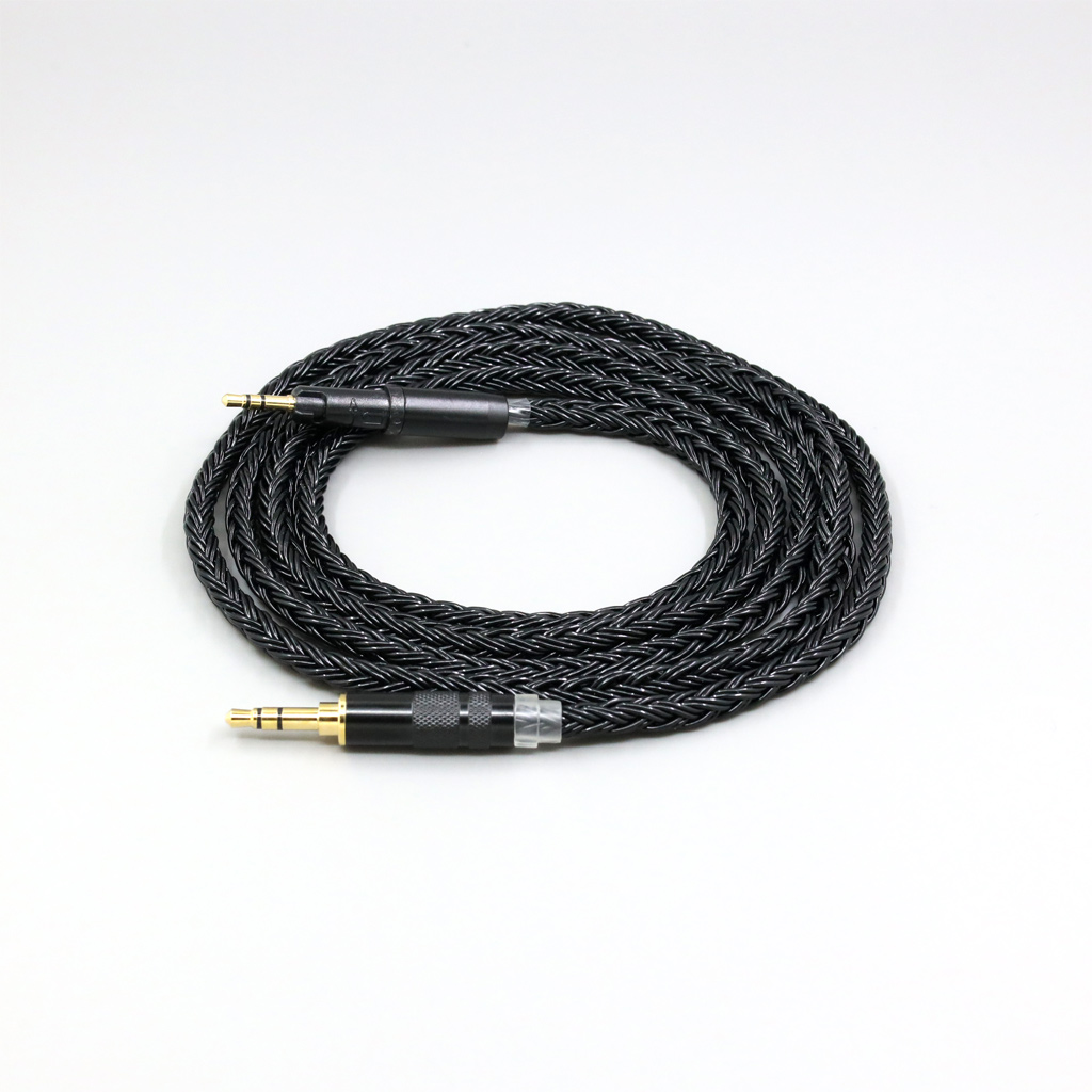 16 Core Black Braided Earphone Cable For Audio Technica ATH-M50x ATH-M40x ATH-M70x ATH-M60x