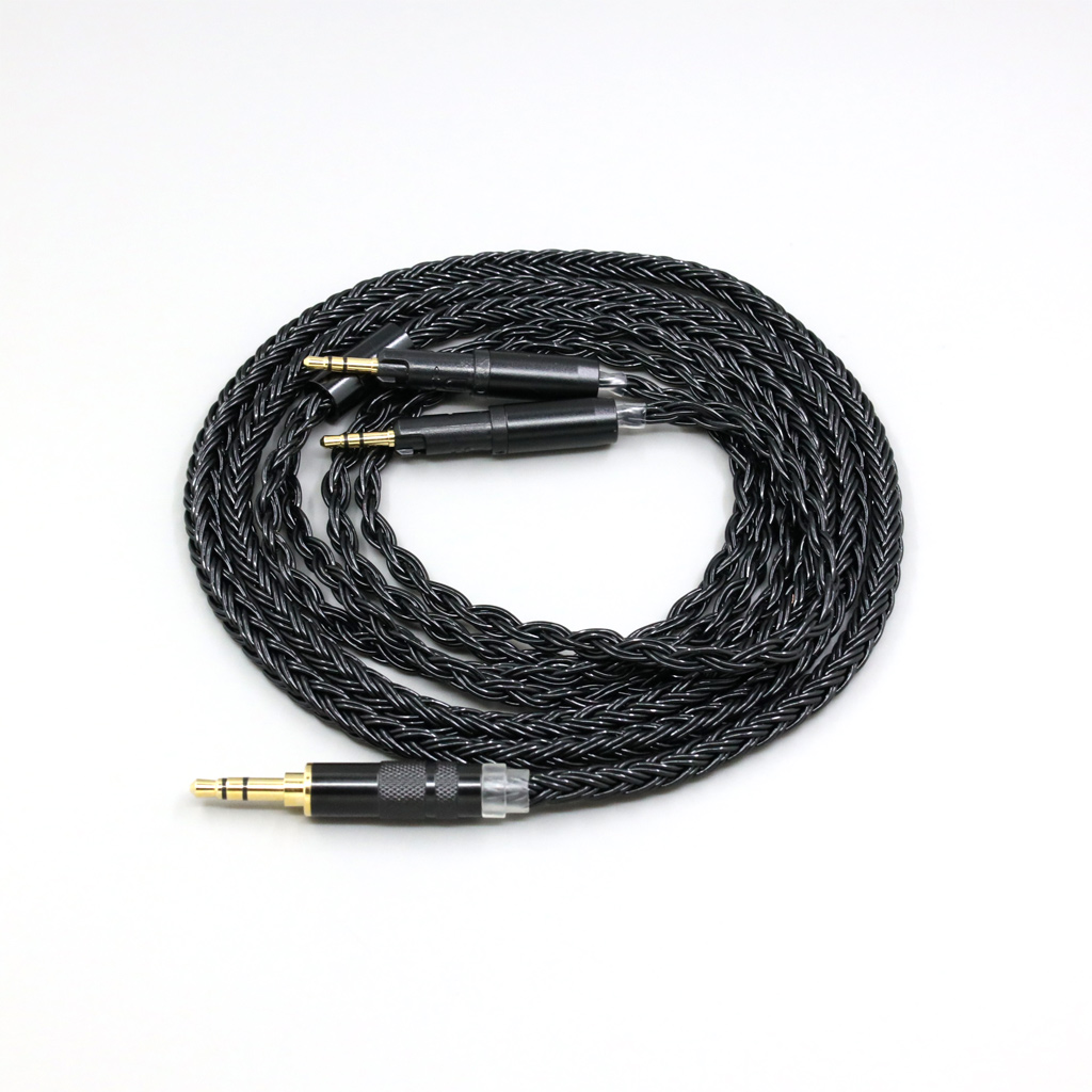 16 Core Black Braided Earphone Cable For Audio-Technica ATH-R70X ATH-R70XA Headphone Headset